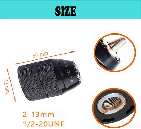 Kraftig Professionel 2-13mm 1/2-tomme Nøglefri Borepatron med SDS-Plus Nøglefri Adapter til Borepatron til Borehammere og Slagboremaskiner