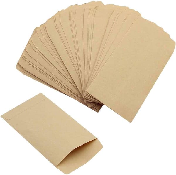 120 små kraftpapperspåsar 6x9cm – minipapperspåsar / kraftkuvert
