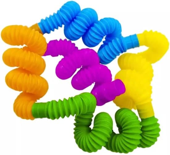 20 st. sensoriska rör, färgglada interaktiva fidget-leksaker för kreativ lek och avkoppling, sensoriskt leksaksset för barn