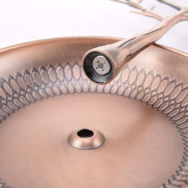 Vintage smykkestativ med 3 fugle (bronze)
