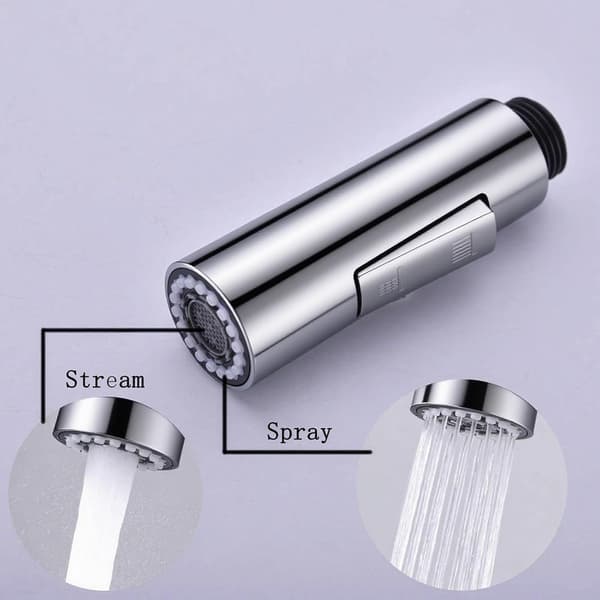 Erstatnings uttrekkbar sprayhode | Krompolert kranmunnstykke | ABS-plast | 2 moduser | Ripebestandig belegg (krom)