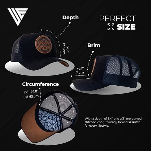 Tucker Hats för män - Mesh Back Cap Kvinnor Baseballkeps 5-Panel-Great Baseball Snapback Stängning svart black