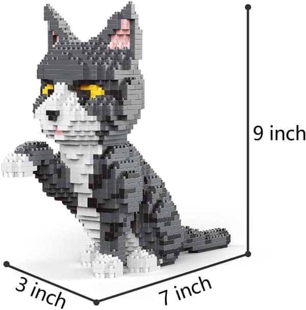 Venlig Tabby Kat Model Mikro Mini Byggeklods Legetøjssæt: En Kærlig Indretning, Der Minder Om Kattenes Sødme D