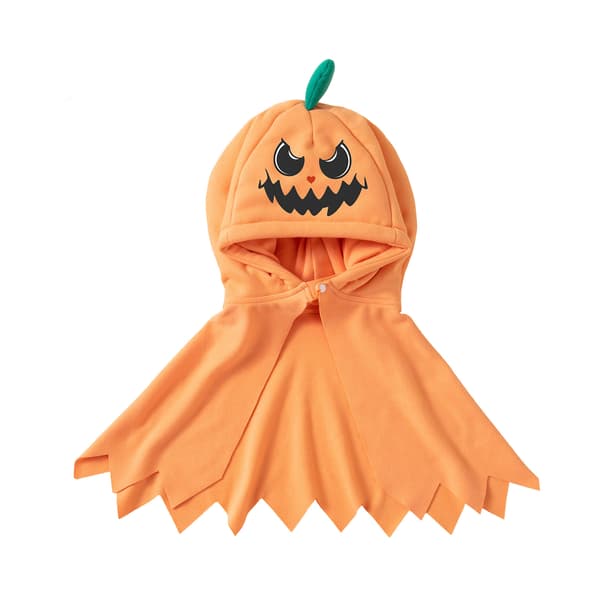Halloween Gresskar Hettekappe Kostyme for Barn Søt Gresskar Kappe med Hette Skummelt Kostyme for Halloweenfester S S