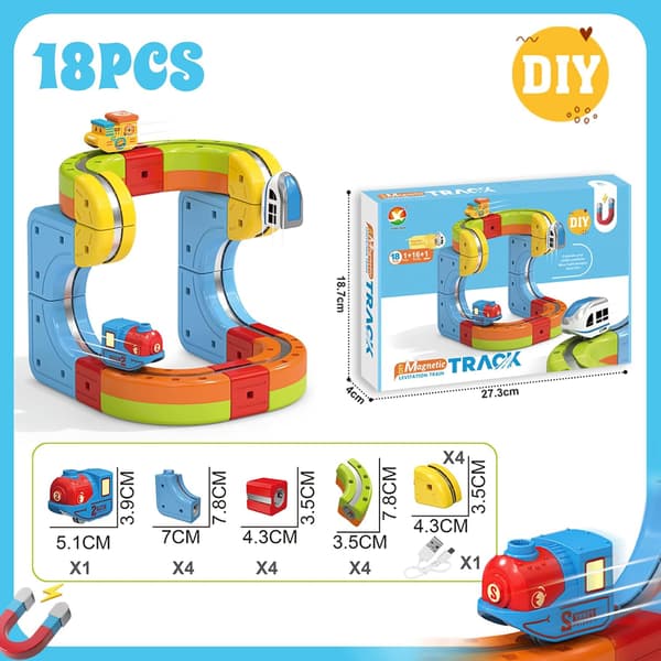Magnetisk togvogn Magnetisk tog Gutt Tog DIY-gave