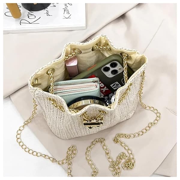 Strå Crossbody Väska Sommar Strandväska