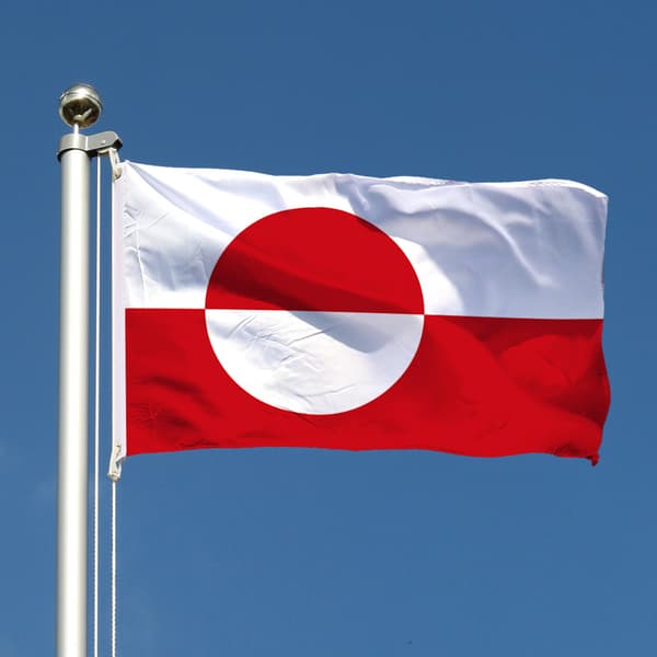 Polyestertygbanderoll för Grönlands flagga heminredningsflagga 2026