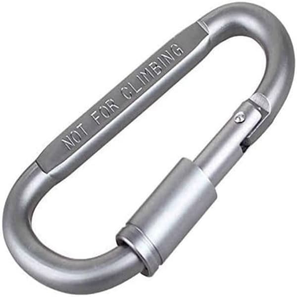 D-ring nøglering låsekarabin Aluminium multifunktionskrog Stærk låsespænde 12-pak
