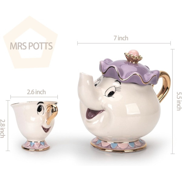 Tecknad mugg tekanna mugg tekanna mugg söt set