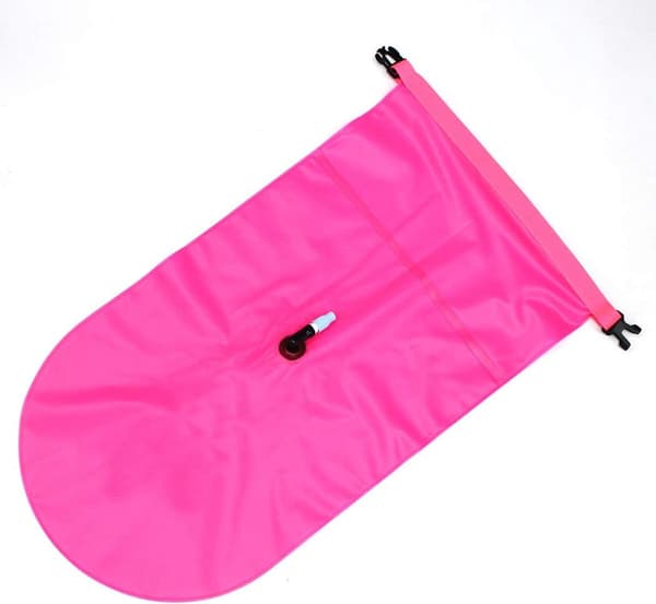 Open Water Svømning Sikkerhedsbøje – Opbevaring Tørpose – Pink-Rød – 69x37cm