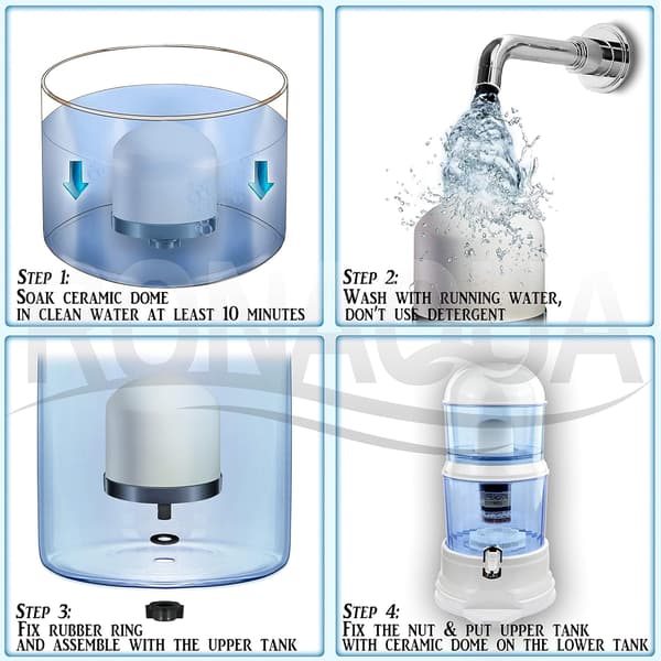 2 st keramiska filter magnetiserad mineralvattenrenare vattenfilter keramisk halvsfär vattenfilter