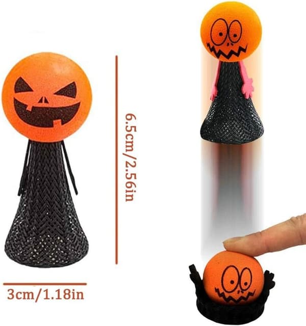 Hoppande leksaker 12 st nyhet pumpahuvud Halloween-festartiklar