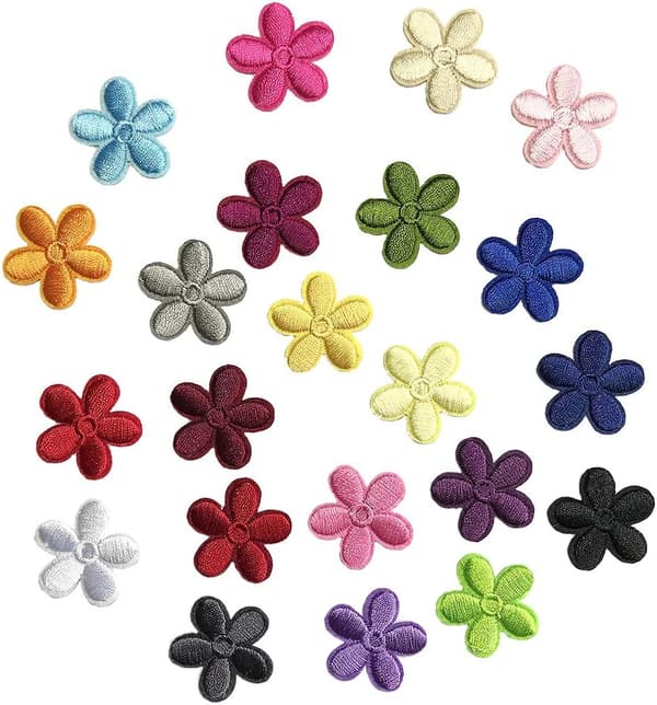 23 stk. Mini Solsikke Broderi Patch Selvklebende Broderi Tilpasset Ryggsekk Patch Egnet for Menn Kvinner Gutter Jenter og Barn.