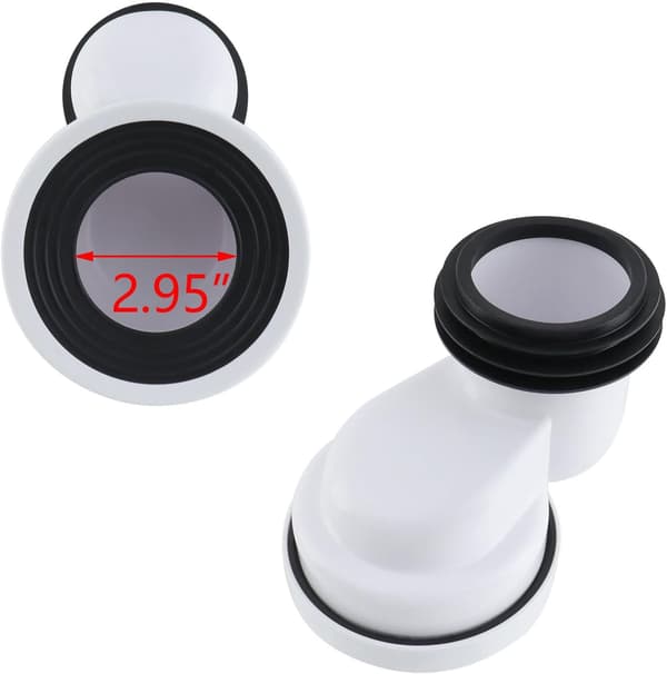 10CM/3.94\" Full Flush Offset Toalettflens Plast Skift Plass Kobling Toalettflens Skifter