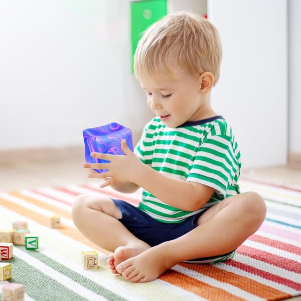 Stor Squishy Cube Store Fidget Leker Squishy Stress Cube Stress Cube Giant Ice Cube Sensorisk Ball Lindringsleker Autisme Fidget Klasseromspremie
