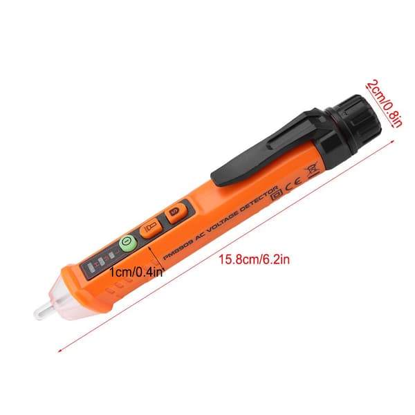 PM8909C Intelligent Beröringsfri AC Spänning Orange Testpenna Kretsdetektor