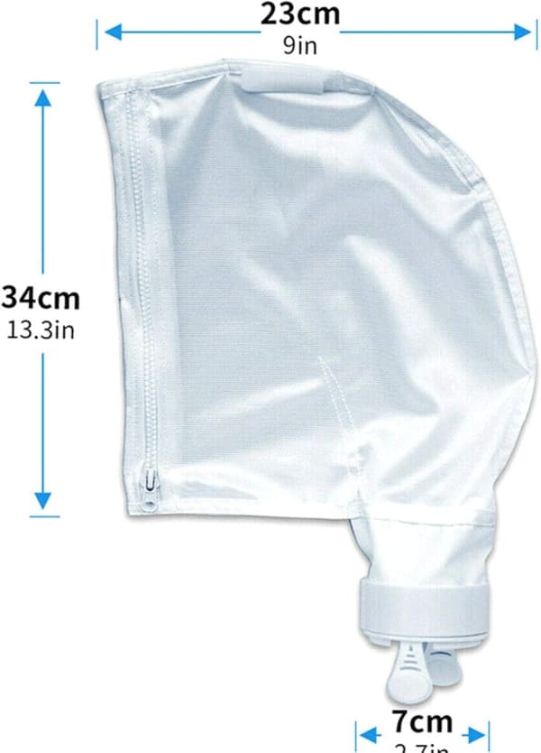 Nylon Mesh Pool Cleaner All Purpose Bag Replacement for Polaris 280 480 Pool Cleaner Zippered All Purpose K13 K16(2 Pack)