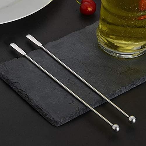 5 stk. kaffe- og drikkepinde i rustfrit stål, cocktailrørere, drinkspinde 7,4\" Swizzle Stick Picks Tools