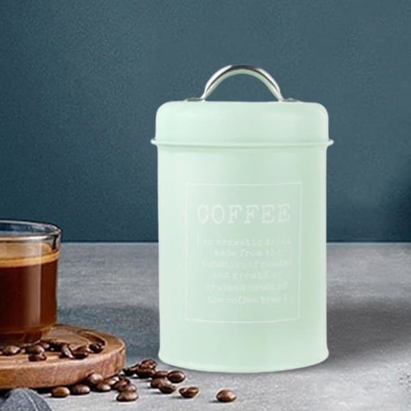 Kaffekrukke Slikkrukke Chokoladekrukke Tørfoder Lufttæt Låg 1,2l Snacks Slik Organizer Køkkenbeholder Til Skab Hylde Grøn Green