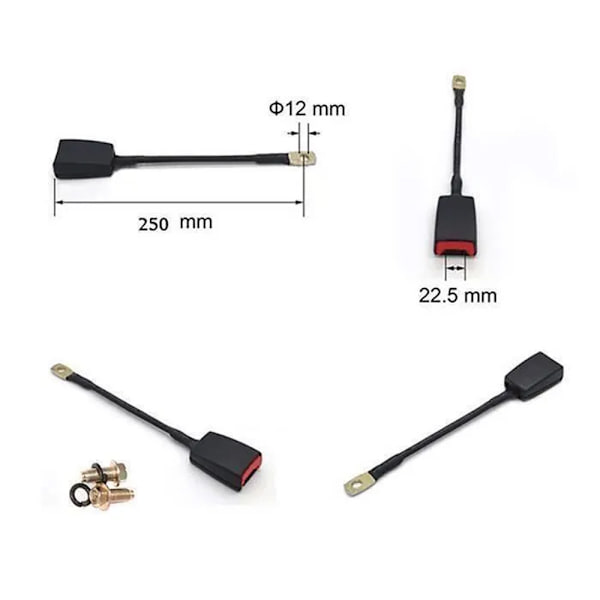2-pack Universal 3-punkts bilbälte justerbart infällbart automatiskt B