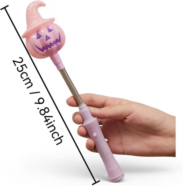 5 STK Halloween Lysende Lyspinde Græskar Spøgelse LED Tryllestave Glødepinde Festartikler til Børn Nemme at Bruge Ferie Glødelegetøj 5 Farver