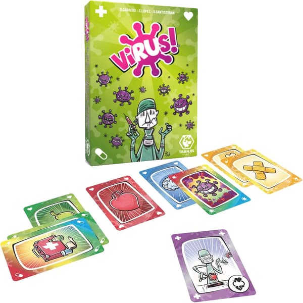 Tranjis Games Virus! + Virus 2 -korttipelipaketti Evolution-laajennus - espanja Virus1