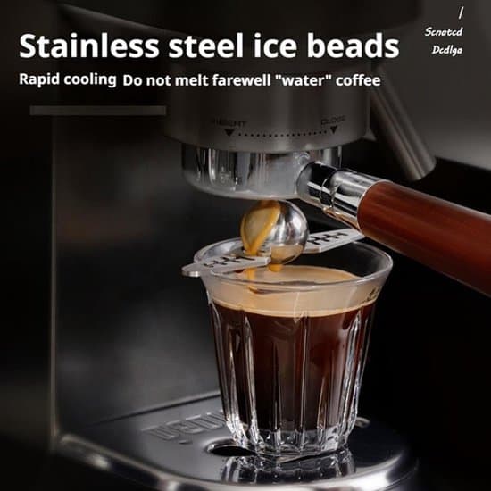 Espresso kugle isterning til espresso kaffe espresso køleværktøj rustfrit stål køler til fødselsdage Valentinsdag jul
