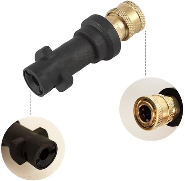 Högtryckstvättspistoladapter 1/4\" Spraymunstycksspetsar Set Mässing Hona Snabbkoppling för Karcher k2 k3 k4 k5 k6 K7