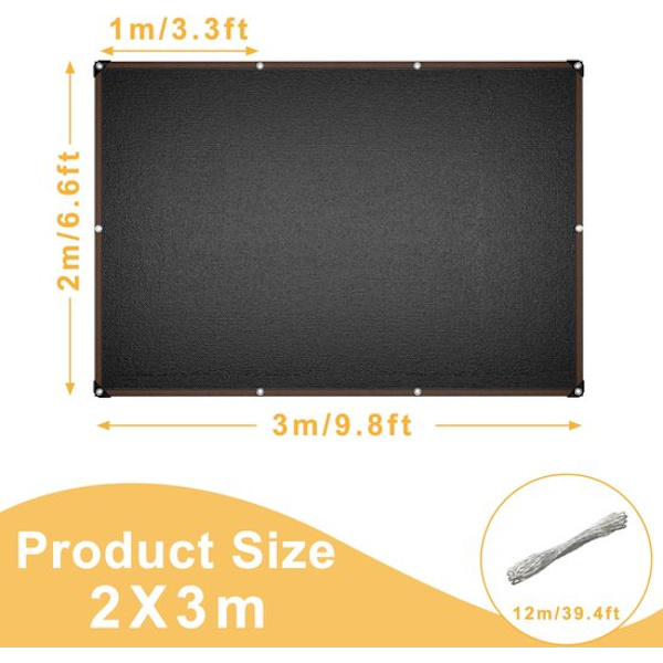 Skyggeduk / Solseil 2x3m