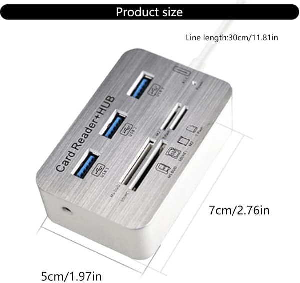 USB3.0 Hubb Kortläsare Combo SDTF Minneskortläsare USB-diskstycke Musadapter Telefon Tablet Laddningsdocka