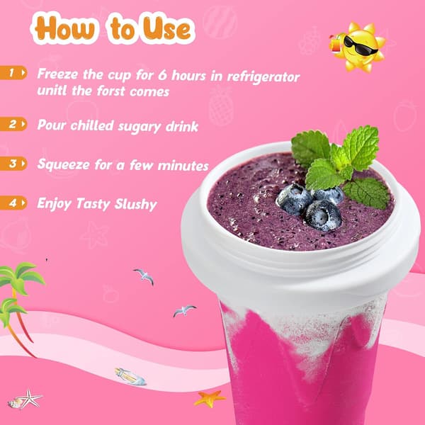 Slushie Cup Rolig Slushy Maker Koppar Coola Sommarprylar Julklappar Vita Elefantpresenter Partyfavoriter Priser för Pojkar Flickor Tonåringar Studenter