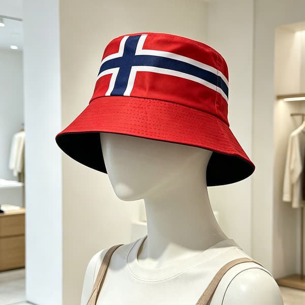 Norge Fans – VM 2026 – Flag-tema Fiskerhat – Supporterhat