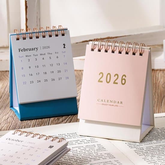 2026 Skrivbordskalender - Stående blädderkalender - Schemaläggning - Tjockt 250 g/m² papper - 122 x 76 cm - Rosa