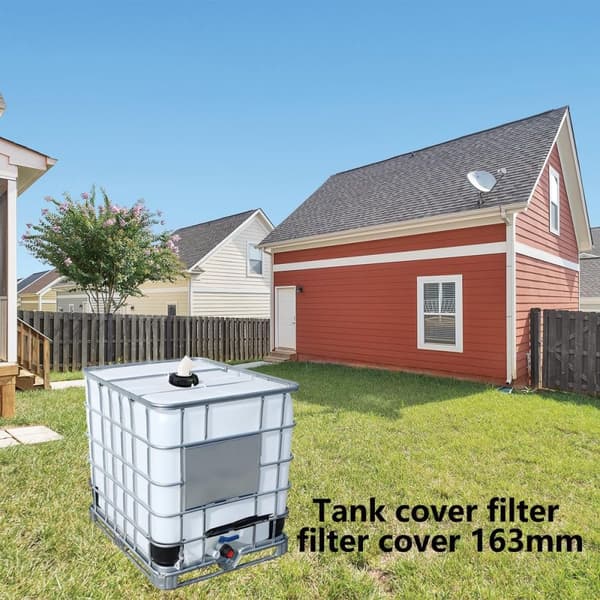 2 st IBC-behållarlock 165 mm IBC-behållaradapter med nylonsil Robust IBC-behållarlock Diameter Regnvattenuppsamlingssystemkoppling (45°) 45 degrees