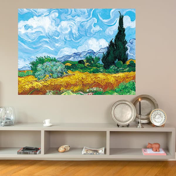 Sovrumsväggtapet Vincent Van Gogh Abstrakt Landskapstapeter för Sovrum Estetiskt Vardagsrum Heminredning 150*130 cm Wheat Field