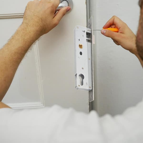 Mortiselås i rustfrit stål Rørformede rammelåse til terrassedør i træ, aluminium og vinyl Afstand 85 mm/3,34 tommer center