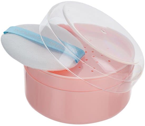 Pudderkompakt med pudderkvast og sil - Påfyllbar - Rosa