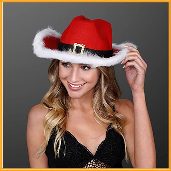FlashingBlinkyLights Santa Cowboyhatt utan ljus
