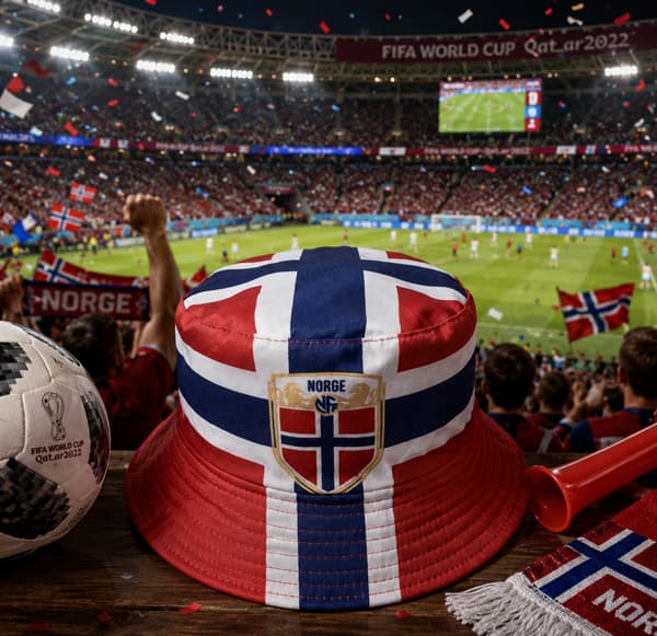 NO Flagga Solhatt, Fotbollsfans Stödhatt