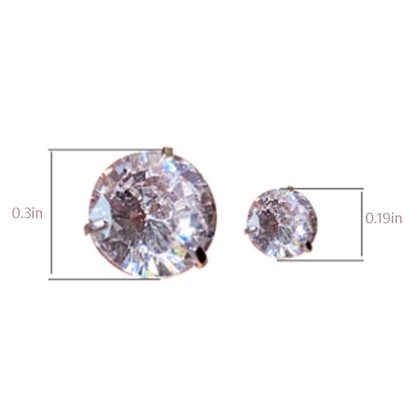 Sølvstift Mini Nude diamant øredobber Lett luksus temperament Kvinnelige Zirconia ørebenstuds