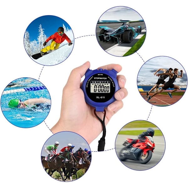 Digital timer | Enkel sporttimer med stor display | Stoppur med enstaka varv