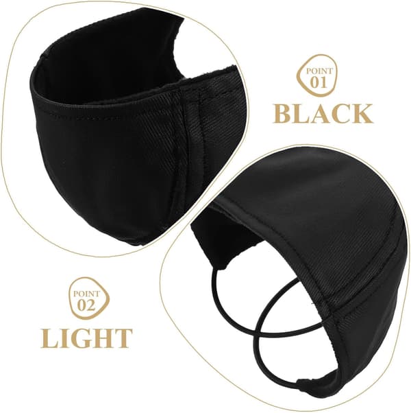 Unisex sko hæl beskyttelsesovertræk måtte sort 20 x 8 cm