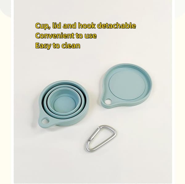 4-pack återanvändbara vikbara silikonvattenkoppar Bärbar picknickmugg Fickstorlek Resemugg Utfällbara hopfällbara koppar med lock för campingresor