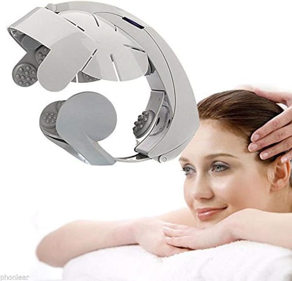 Elektrisk Hovedmassager Hjelm Hætte Hovedbund Hjerne Massage Afslapning Akupunkturpunkter