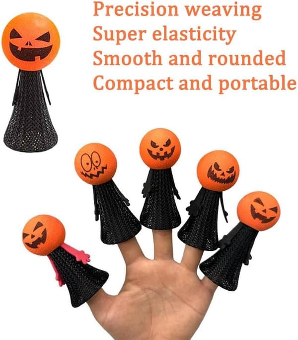 Hoppande leksaker 12 st nyhet pumpahuvud Halloween-festartiklar