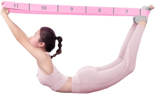 11Loops Stretchband Yoga Pilates Balett Fysioterapi Stretchingrem för Flexibilitet Bensträckningsövning Hållbar Stretchingutrustning