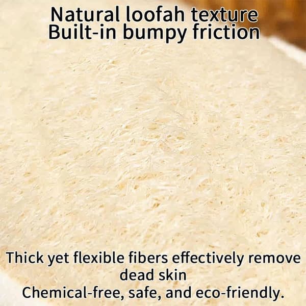 2-pack naturlig luffa för resor, badsvamp för kvinnor och män
