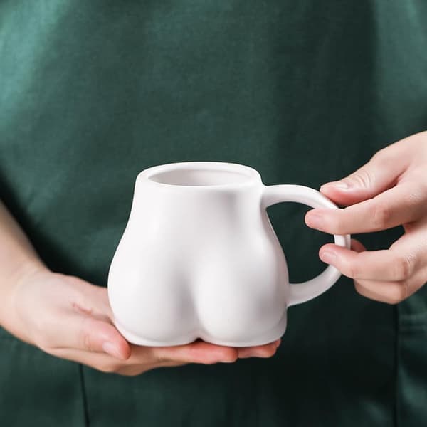 Morsom kaffekopp rumpeformet keramisk kopp tekopp jule- og valentinsdagsgave