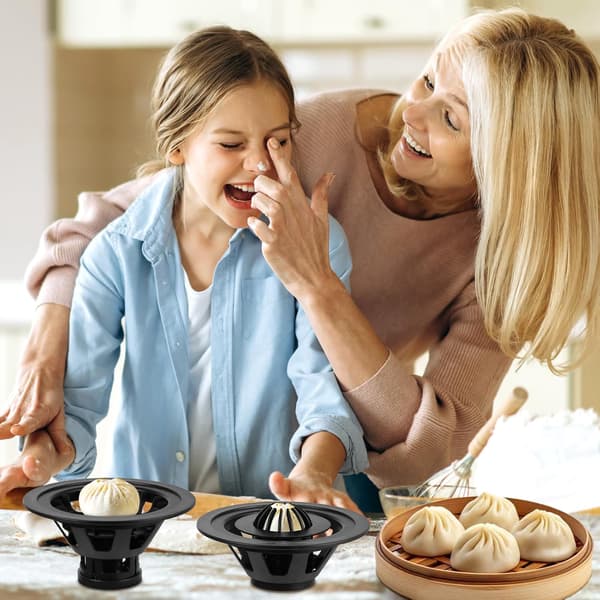Baozi Maker 7.09\" Dumpling Momo Ravioli Maker Maskine Instant Pastry Pie Steamer Bolleform Black