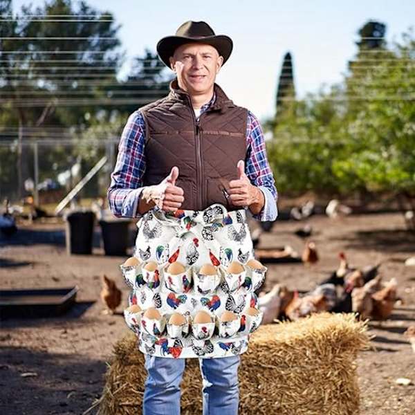 Eggsamleforkle — Forkle for å samle egg fra høns, ender og gjess — Hønseeggholder — Eggsamleforkle for husmødre og bønder
